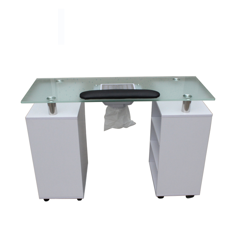 N015 Kangzhimei Großhandelsglasplatten-Maniküre-Tabellen-Nagel-Tabellen-Nagel-Schreibtisch
