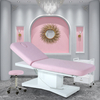 Luxus Beauty Spa Salon Möbel Ganzkörperbehandlung Kosmetik Wimpern 3 Elektromotor Verlängerung Rosa Gesichtstisch Massagebett