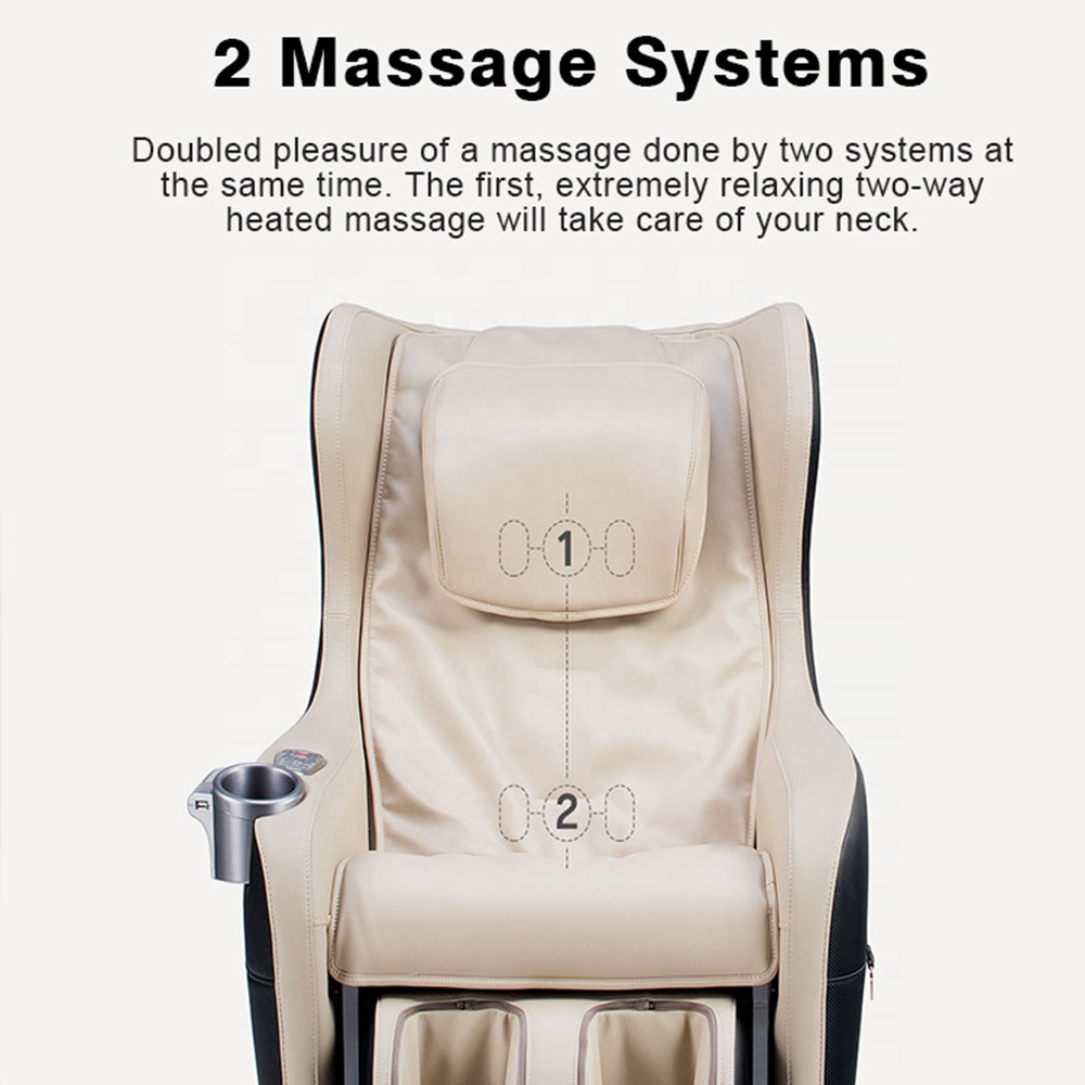 Home Office Modern Günstiger Preis Körper PU Leder Elektrische Mini Kleine Wärmetherapie Irest 3D SL Track Massagesessel
