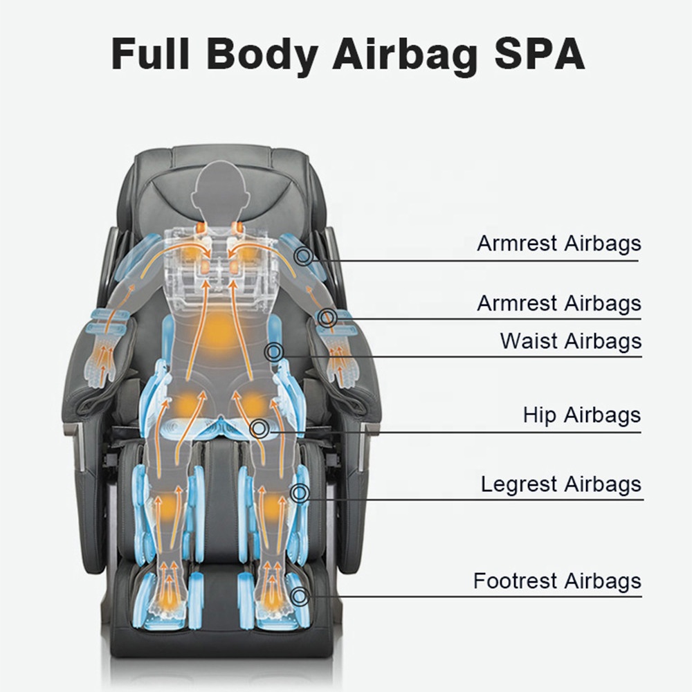 3D SL Track Zero Gravity Shiatsu-Massagestuhl mit Rückenrollen