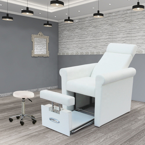 Weiß Kein Klempner Tragbarer Sofa-Fuß-Spa-Maniküre-Pediküre-Stuhl zu verkaufen