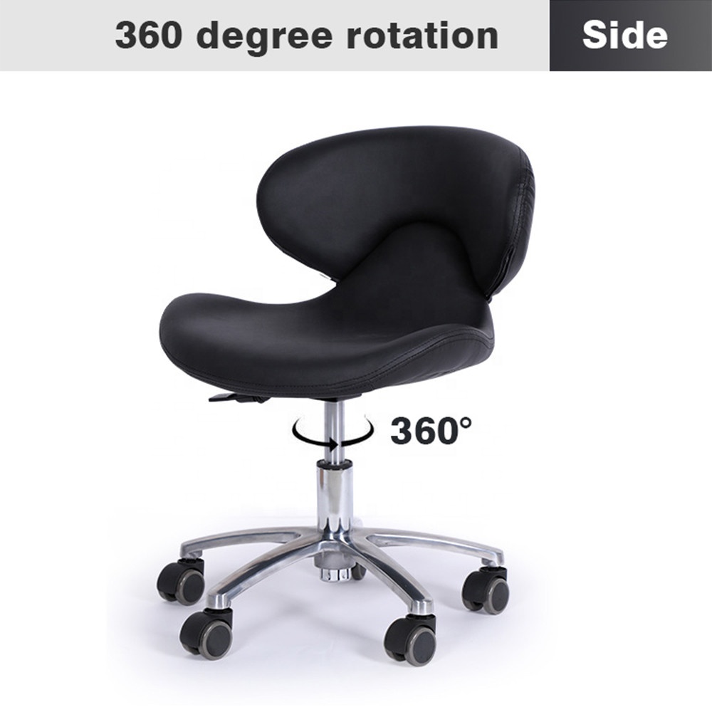 Moderne billige Schönheitssalon-Möbel-justierbarer hydraulischer rotierender Pediküre-Techniker-Hocker-Stuhl mit Rädern