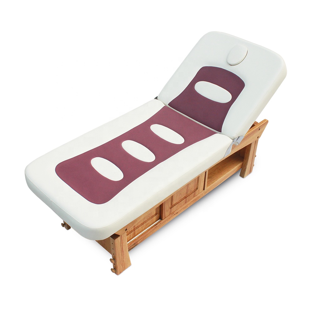 Schönheitssalon-Klinik, stationäre, verstellbare Spa-Gesichtstherapie-Behandlungsliege, Thai-Massage-Wachsbett mit Stauraum