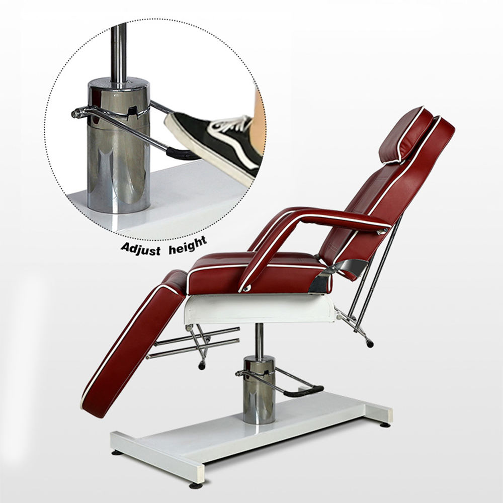 Roter manueller hydraulischer Hebebehandlungs-Massage-Tisch-Tätowierungs-Stuhl