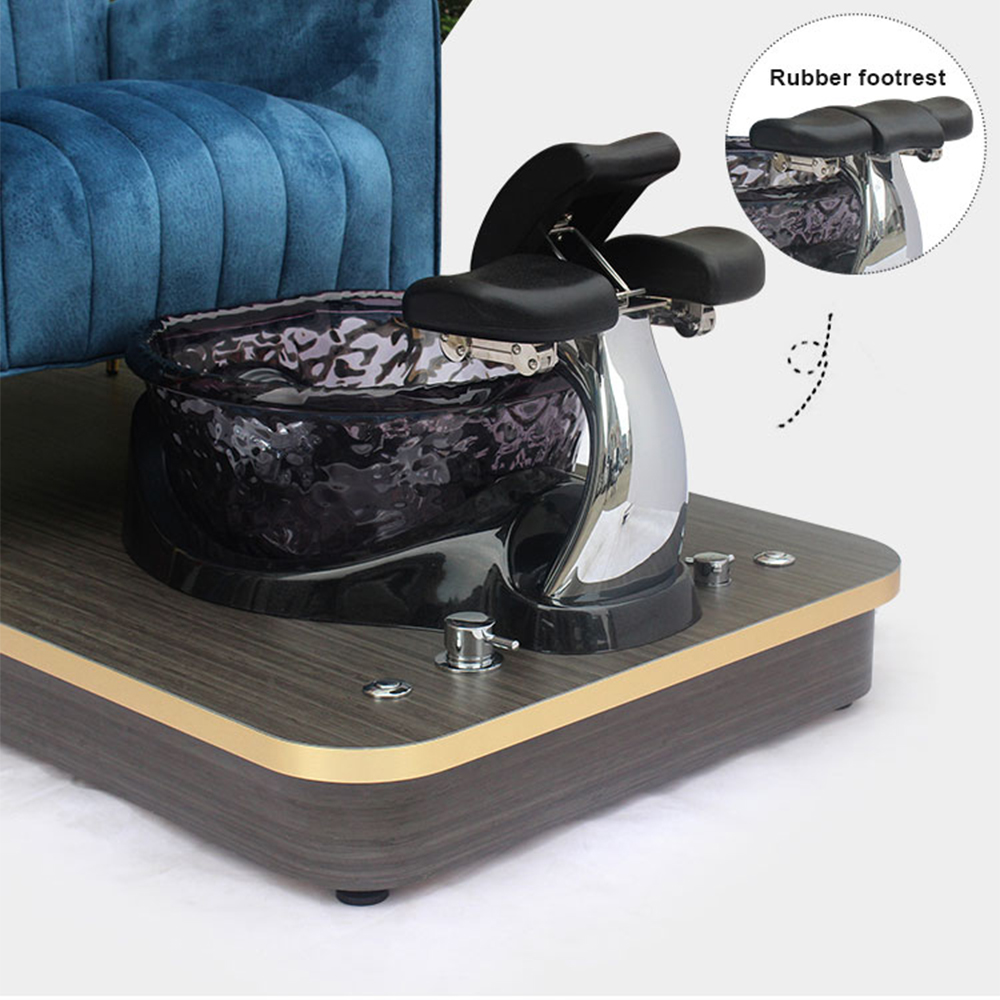 Eleganter Spa-Massage-Sofa-Badewanne aus Samt, König-Prinzessin-Maniküre-Pediküre-Stuhl