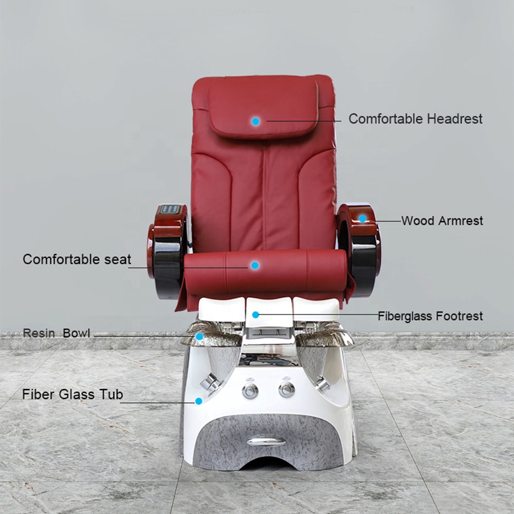 Luxuriöser elektrischer rohrloser Whirlpool-Fußbad-Massage-Pediküre-Stuhl