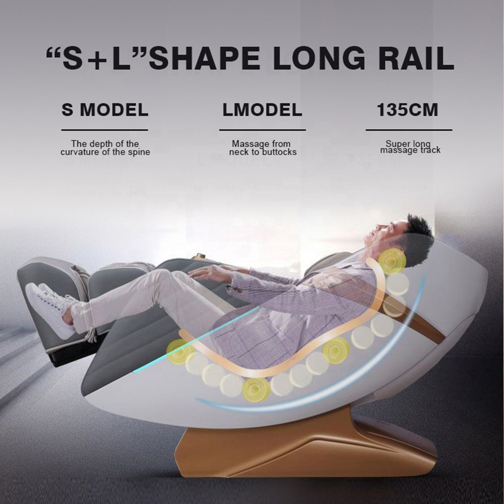Luxury Home Foot Ganzkörper-elektrischer AI Smart Recliner Thai Stretch 3D Robot Hand SL Track Zero Gravity Shiatsu 4D Massagestuhl