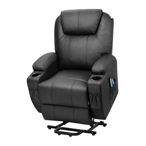 Schwarzer Powerlift-Liegestuhl mit Wärme und Massage