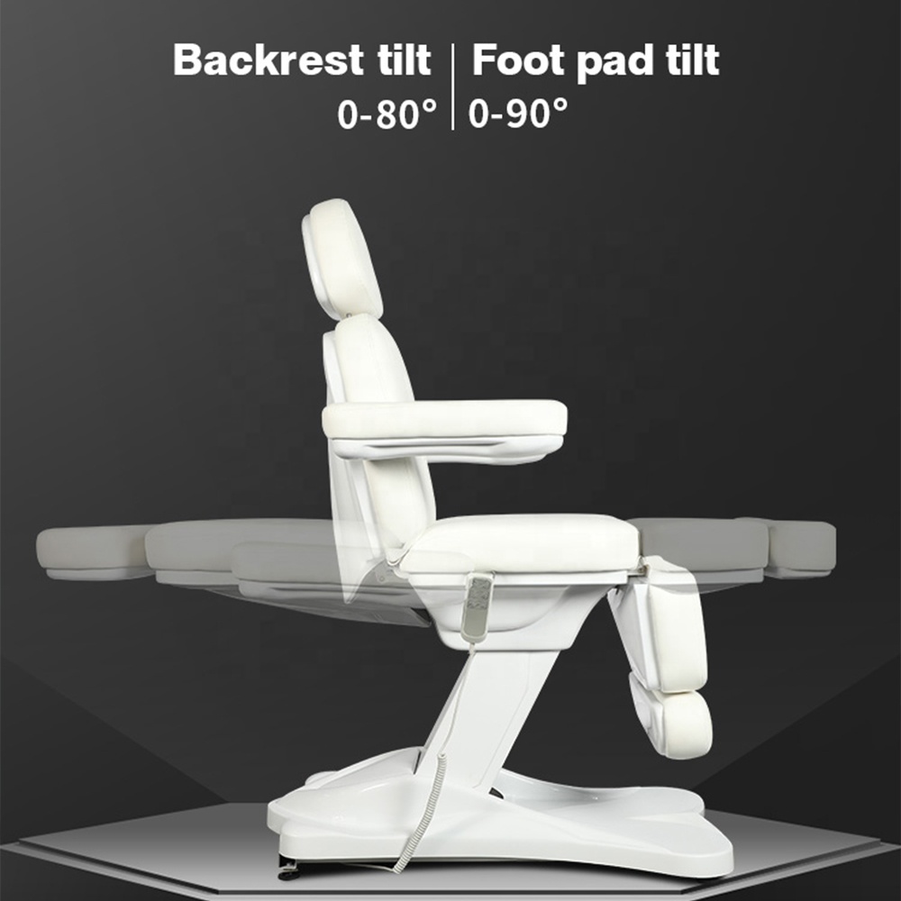 Weißer elektrischer Massagetisch Beauty Facial Bed Podology Chair