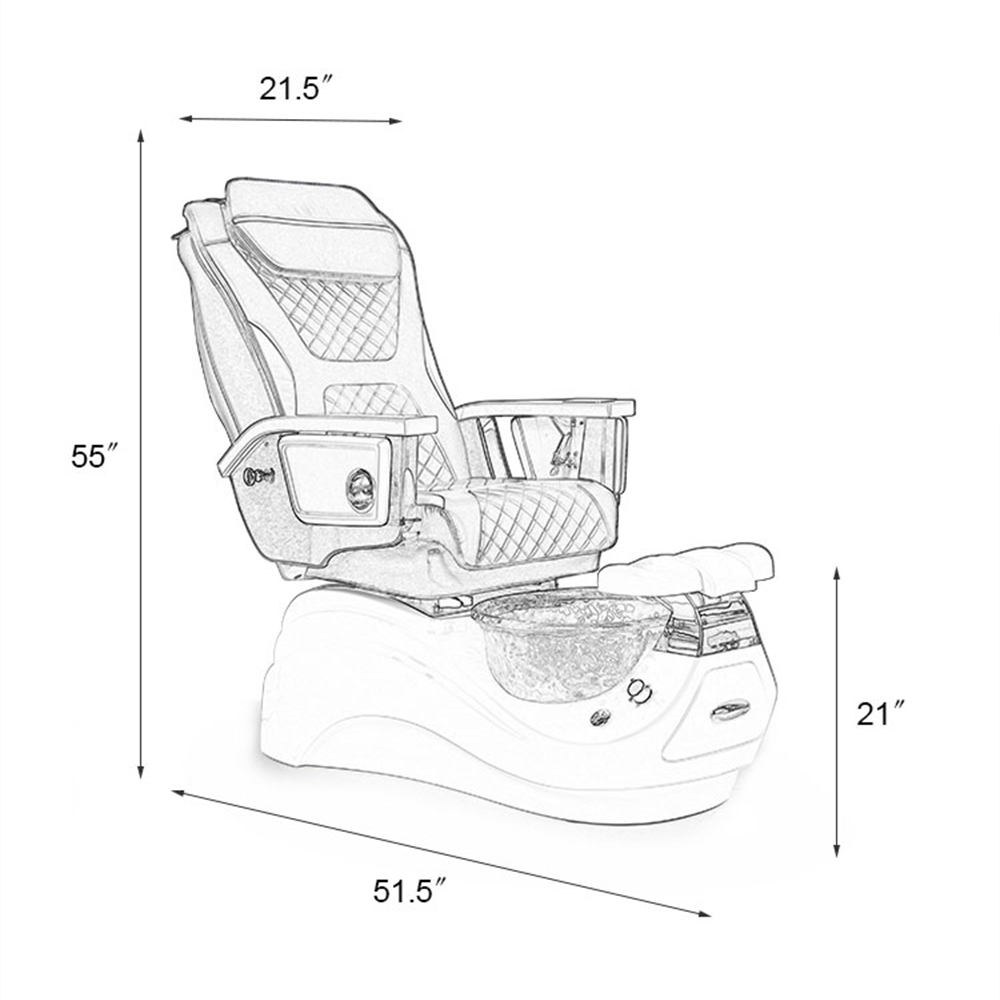 Moderner Luxus-Schönheits-Nagelsalon Elektrischer rohrloser Whirlpool-Maniküre-Fuß-Spa-Massage-Pediküre-Stuhl