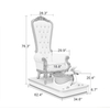 Royal Pipeless Foot Spa Queen Throne Pediküre-Stuhl mit hoher Rückenlehne